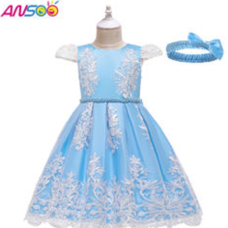 Ansoo Rose Color Girls Pretty Rochii roșii pufoase pentru banchet de seară 5 ani de petrecere pentru copii pentru copii pentru fete rochie prințesă
