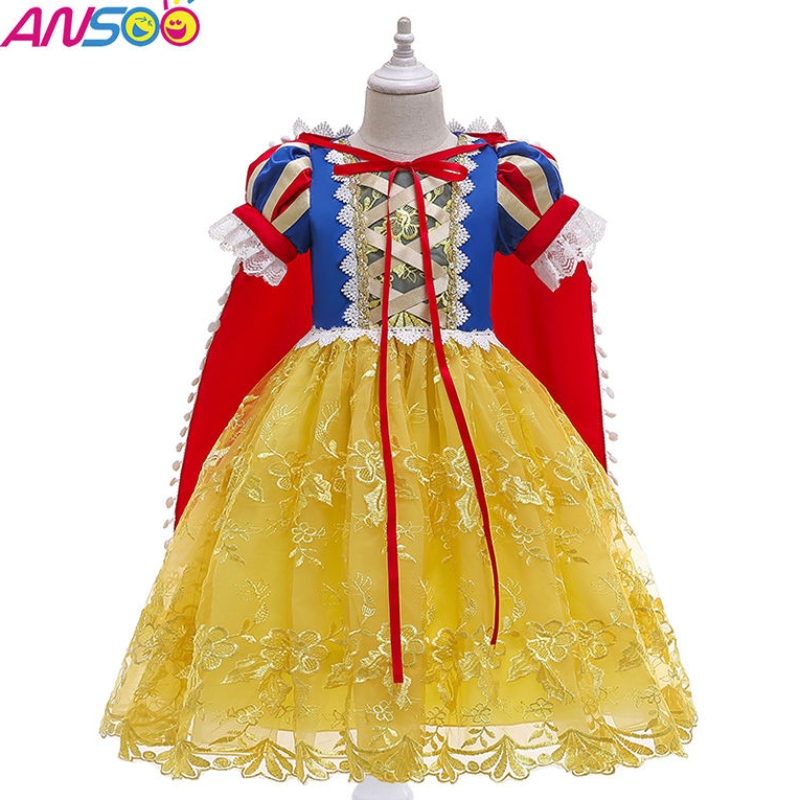 Ansoo 2022 Fancy Girl Princess Rochie Halloween și Crăciun Albă ca Zăpada Cosplay Fancy Rochie