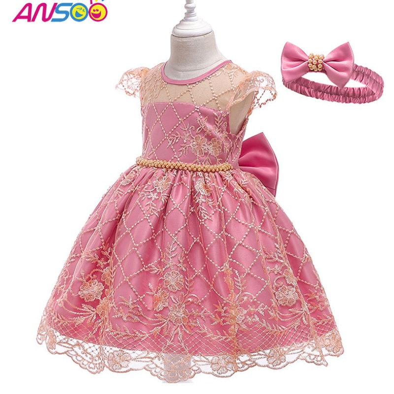 Ansoo Pretty Princess Girls Flower Rochie de mireasă gazdănobilă performanță rochii de petrecere cu arc mare