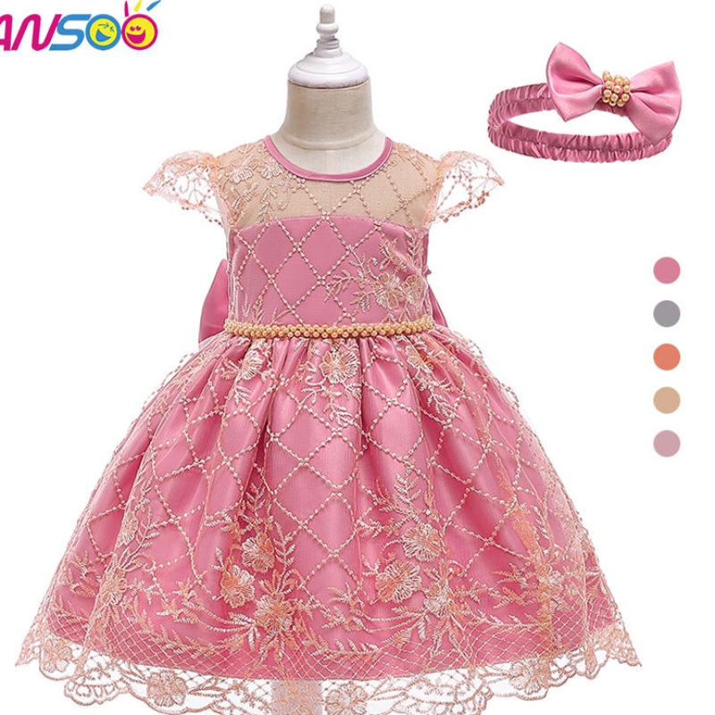 Ansoo Pretty Princess Girls Flower Rochie de mireasă gazdănobilă performanță rochii de petrecere cu arc mare