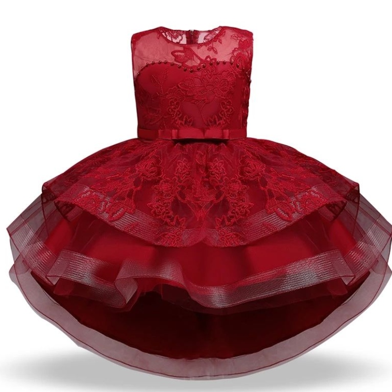 Fete elegante prințesă rochienuntă și petrecere denaștere domnisoare de onoare din dantelă rochii formale copii copii minge