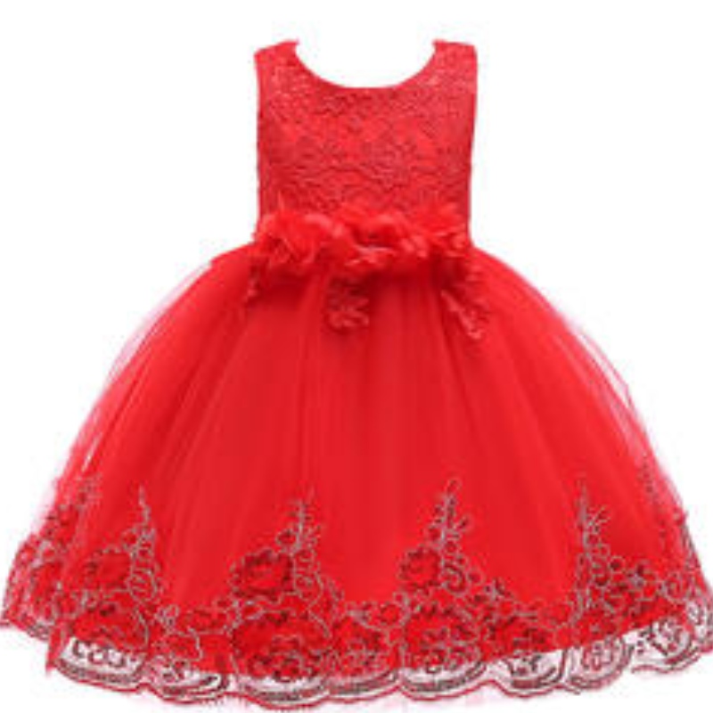 Rochie de mireasă pentru vânzări fierbinți rochie denaștere minunată pentru fete pentru fete 2-12 ani fără mâneci