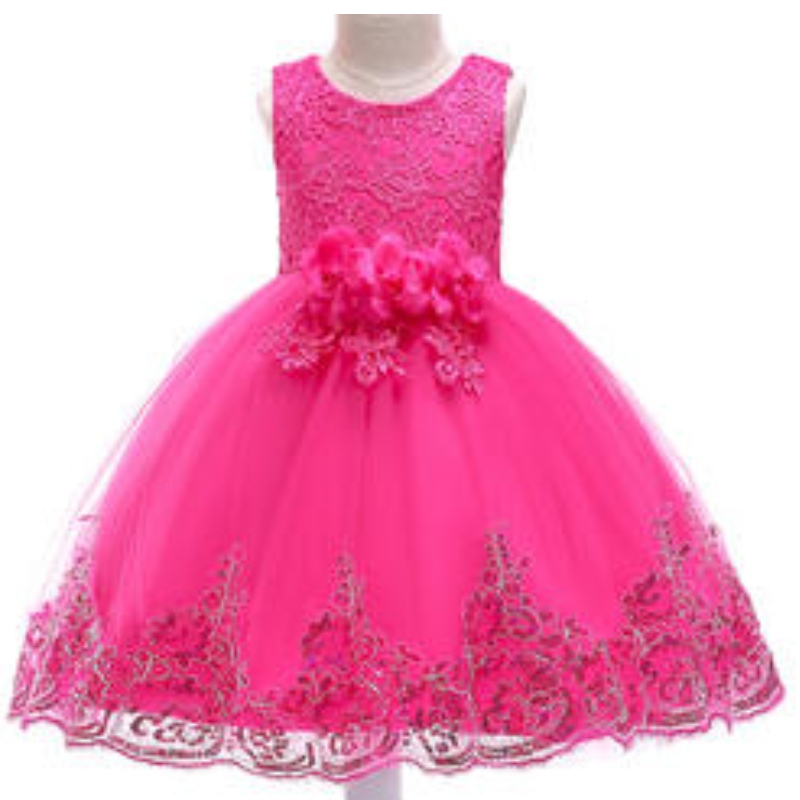 Rochie de mireasă pentru vânzări fierbinți rochie denaștere minunată pentru fete pentru fete 2-12 ani fără mâneci