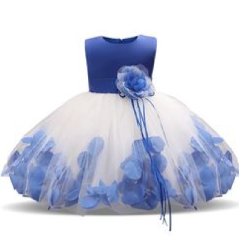 Copii pentru copii Fată Floare Petale Rochie Copii Ressuniunea de onoare a lui Copilie Elegantă Vestido Infantil Rochie de petrecere formală