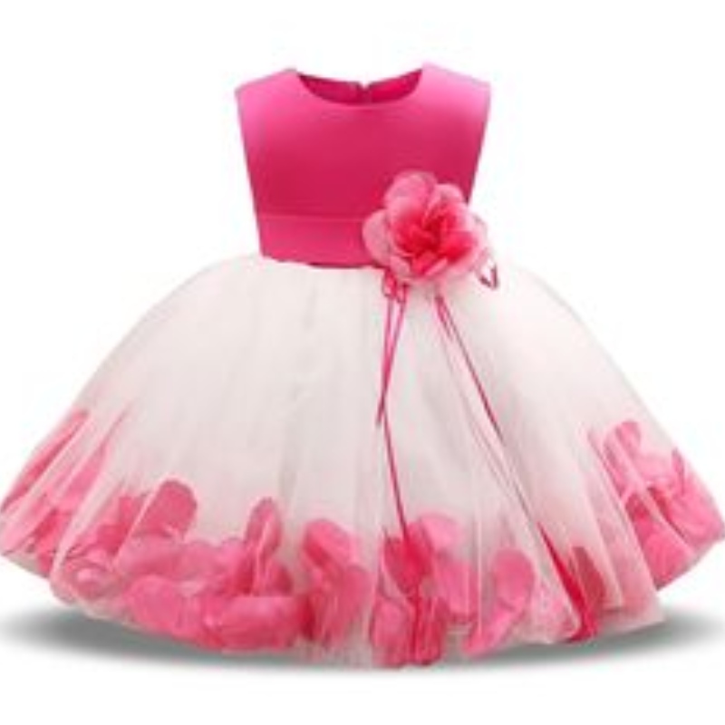 Copii pentru copii Fată Floare Petale Rochie Copii Ressuniunea de onoare a lui Copilie Elegantă Vestido Infantil Rochie de petrecere formală
