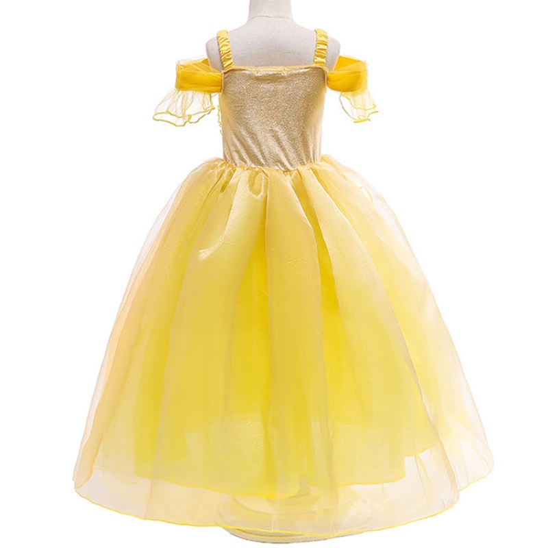 Ansoo Beauty and the Beast Belle Princess Rochie de vară Copii pentru copii Rochie de petrecere Costum de Crăciun pentru copii