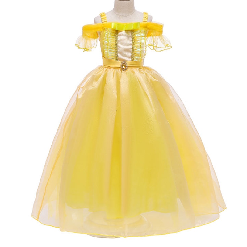 Ansoo Beauty and the Beast Belle Princess Rochie de vară Copii pentru copii Rochie de petrecere Costum de Crăciun pentru copii