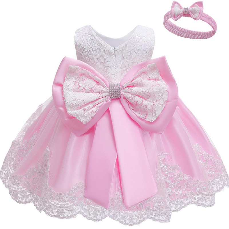 Furnizori cu ridicata 0-6 ani rochie de botez rochie de fată broderie pentru copii, purtați rochie de fată cu flori pentrununtă