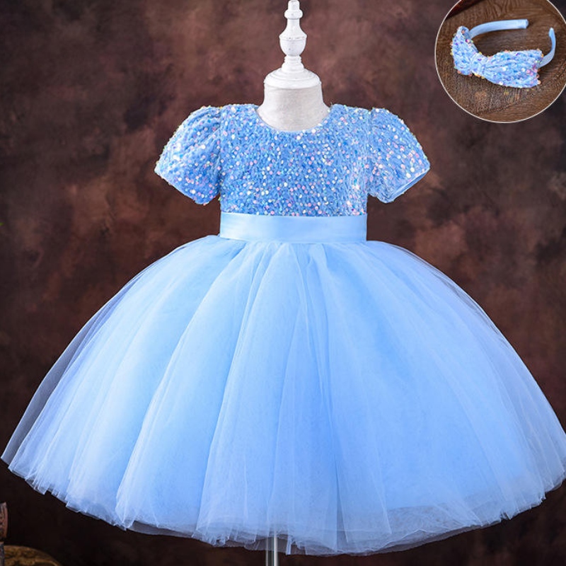 5-9 ani fete prințesă rochie de paiete dantelă din tul, petrecere denuntă tutu rochie pufoasă pentru copii