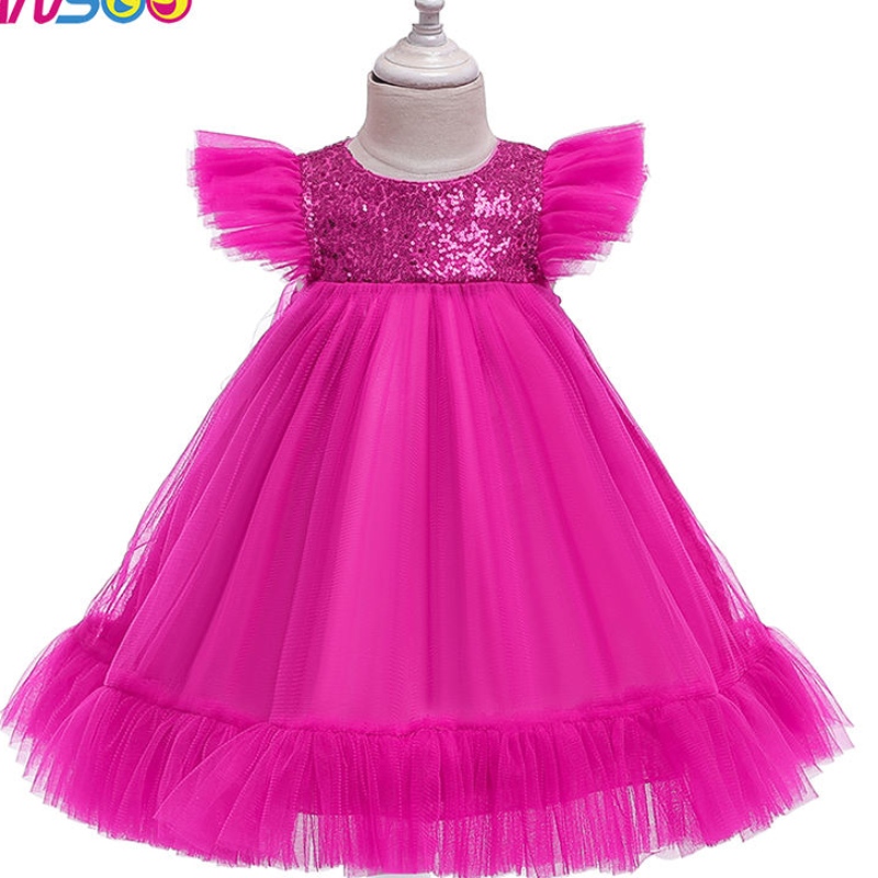 Ansoo roz Tutu Flower Firls \\ 'Party Party Princess Girl Girl Rochie de mireasă 2-10 pentru petreceri pentru fete denuntă pentru copii