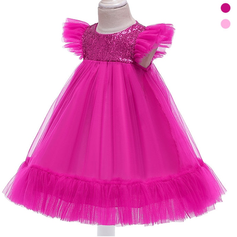 Ansoo roz Tutu Flower Firls \\ 'Party Party Princess Girl Girl Rochie de mireasă 2-10 pentru petreceri pentru fete denuntă pentru copii