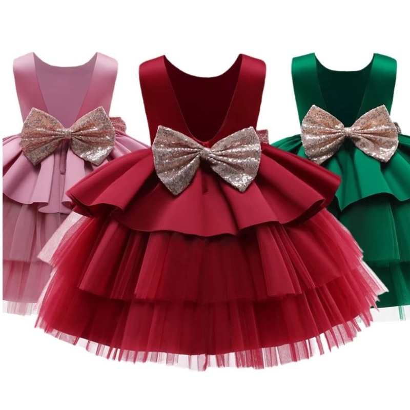Rochie prințesă pentru copii pentru copii Petrecere denaștere denuntă Elegant Responsabil de onoare Controluri de minge Copii pentru copii Formale de seară Rochii de paiete