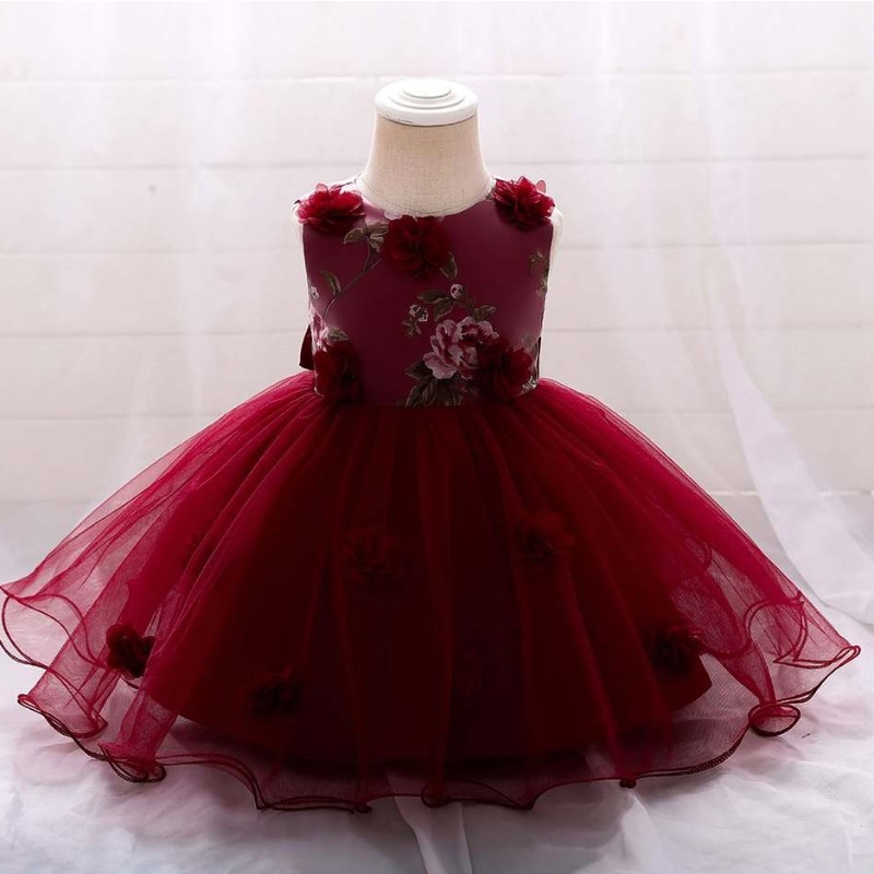 Hot Sale Hot Baby Summer Girl Party Rochie Copii de mireasă pentru copii pentru 3-24m de uzură