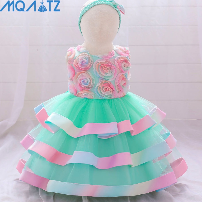 Baige Hot Selling Baby Summer fără mâneci rochie din tul, fete tort pentru copii straturi pentru copii rochii de petrecere