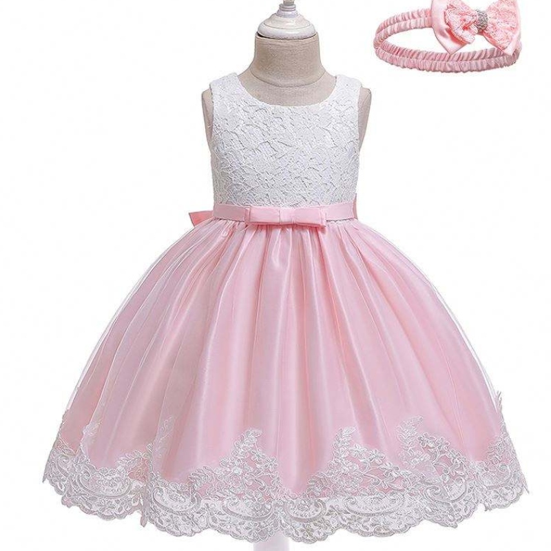 Rochie de petrecere pentru fete cu flori Nigeria Populară pentrunou -născuți rochie de petrecere denaștere cu bandă