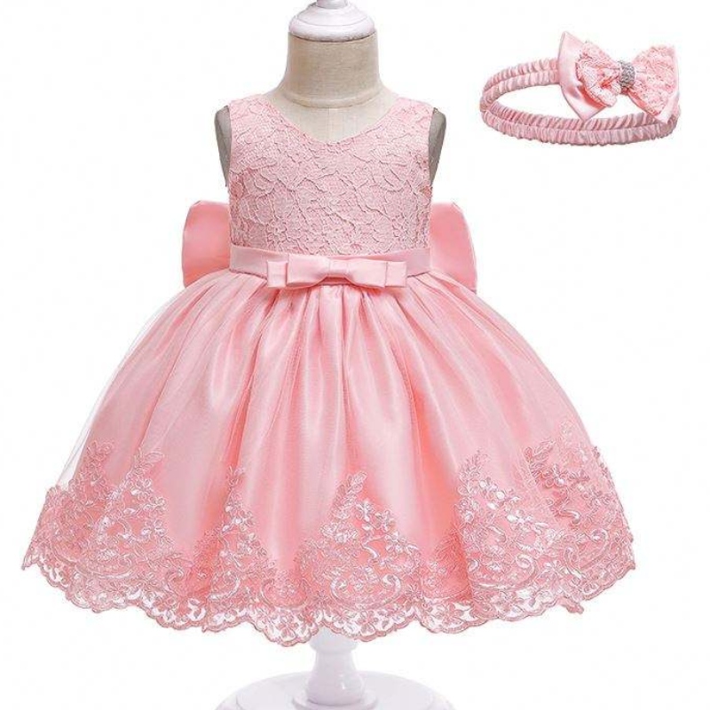 Rochie de petrecere pentru fete cu flori Nigeria Populară pentrunou -născuți rochie de petrecere denaștere cu bandă