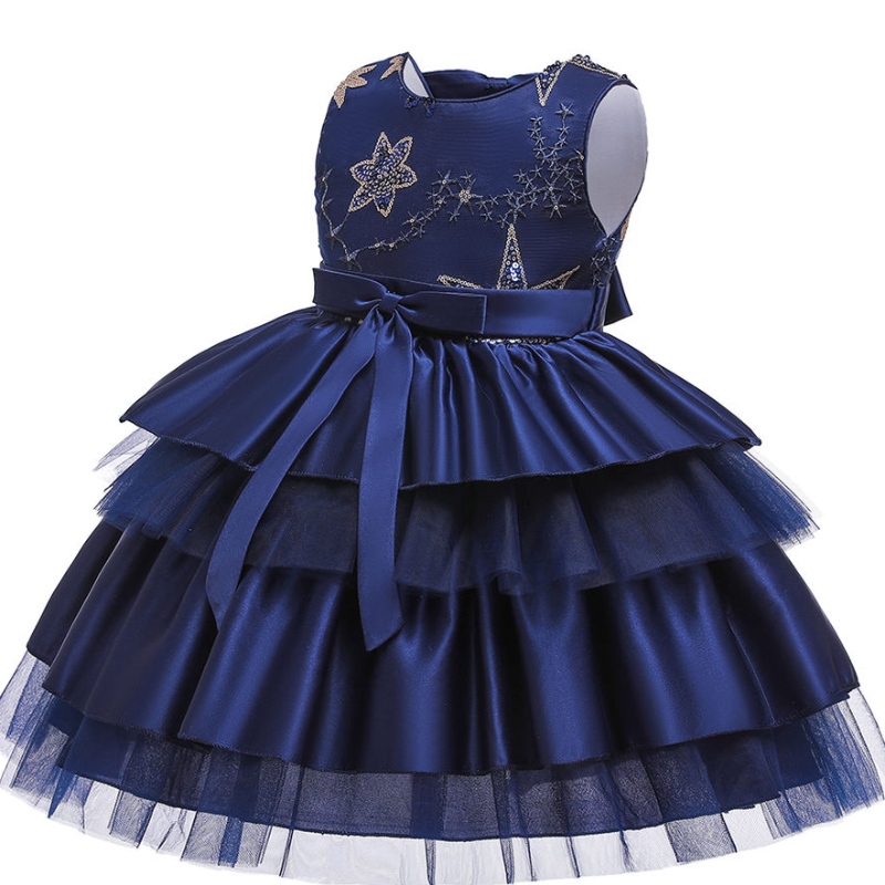 Baige de lux prințesă rochie fără mâneci copii rochie de bilă de seară, fantezie, petrecere denaștere costum de bal