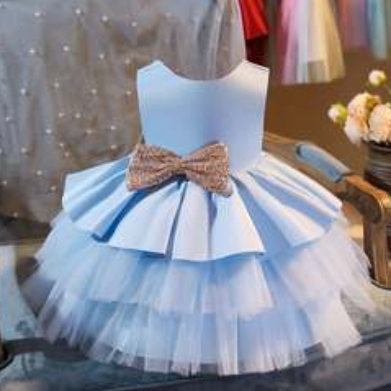 Rochie de petrecere pentru copiinoi pentru copii, îmbrăcăminte denuntă pentru copii, rochie de petrecere midi fără mâneci