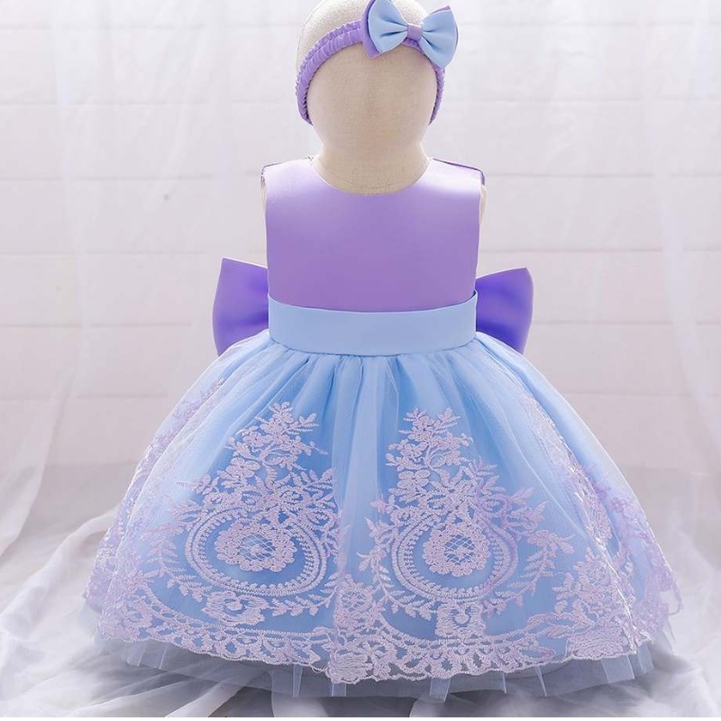 Baige New Fashion Girls Princess Party Party Rochie pentru copii pentru copii cu arc mare