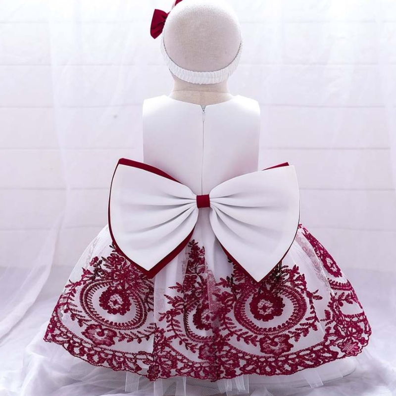 Baige New Fashion Girls Princess Party Party Rochie pentru copii pentru copii cu arc mare