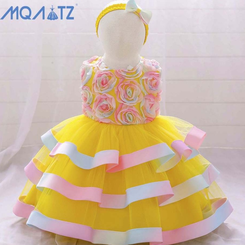 Baige Hot Sale Copii Copii pentru copii pentru fetiță simplă boutique rochie tutu fete rochie de petrecere cu volane