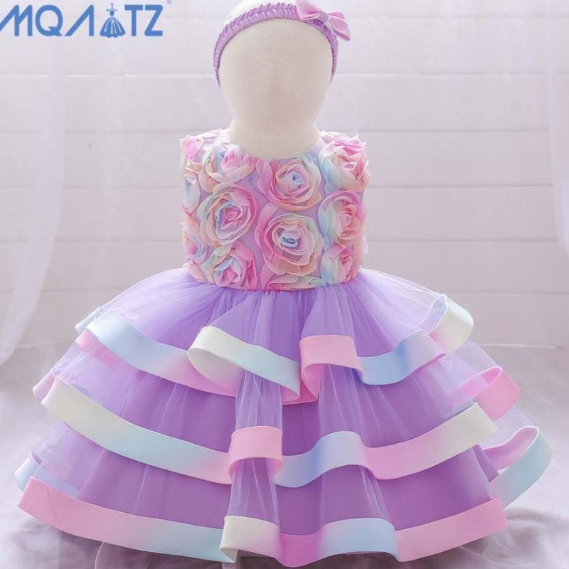 Baige Hot Sale Copii Copii pentru copii pentru fetiță simplă boutique rochie tutu fete rochie de petrecere cu volane