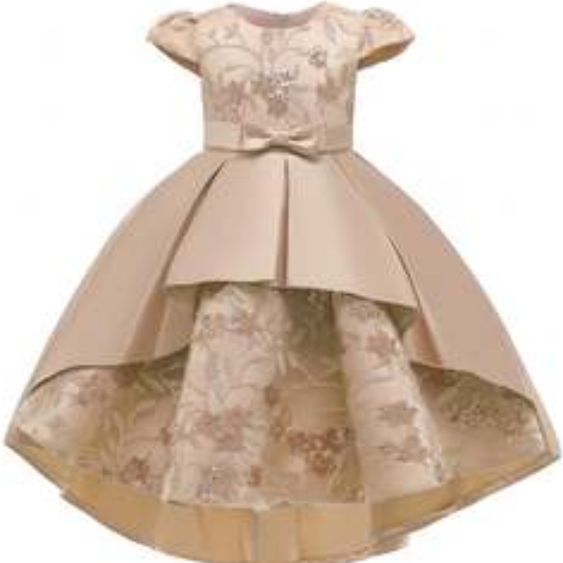 Baige de înaltă calitate pentru copii de vară Party purt Flower Girl Party Western Party Formal Uchering Birthday T5170