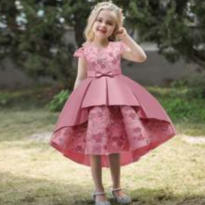 Baige de înaltă calitate pentru copii de vară Party purt Flower Girl Party Western Party Formal Uchering Birthday T5170