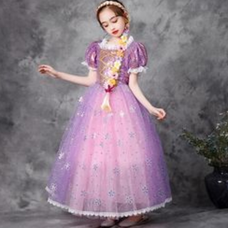 Rochie pentru fete din dantelă cu paiete în încurcătură carnaval costum Copiii de Halloween Halloween Christmas Robes Kids Cosplay