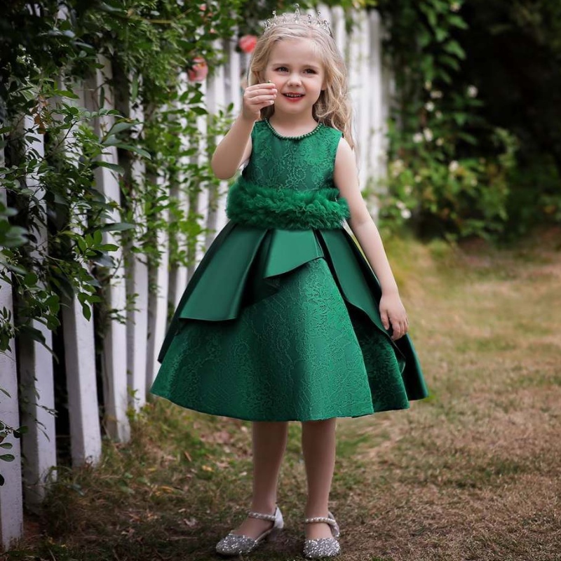 Baige Hot Sale Girl Girl Eveniment Frock Flower Girl Dres Party Party Nunta haine denuntă rochie de bile