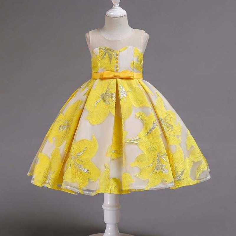 Rochie de petrecere de seară de vară performanță pufos prințesă rochie de mireasă 2200 rochie de petrecere de lux pentru copii fără mâneci