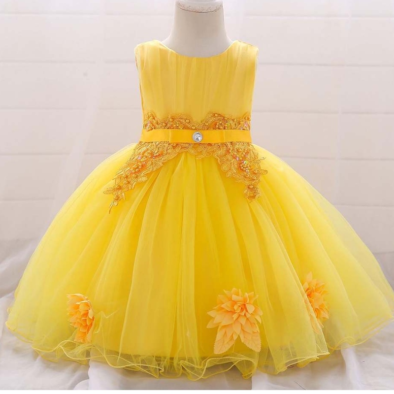 Livrare gratuită lanivel mondial 2019 New Fashion Fashion Mâneveless Kids Chiffon Floral Princess Party Party Rochie pentru fetiță pentru copii