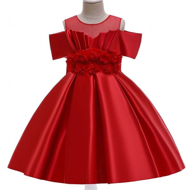 Baige New Kids Princess Rochie cu flori Off-umăr de Crăciun seara pentru copii Rochii de petrecere