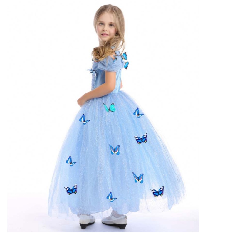 Baige Best Seller Girl Girl Apparel Kids Cosplay Prințesa Elsa Anna Fashion Girl Costum îmbrăcăminte pentru copii Rochie lungă