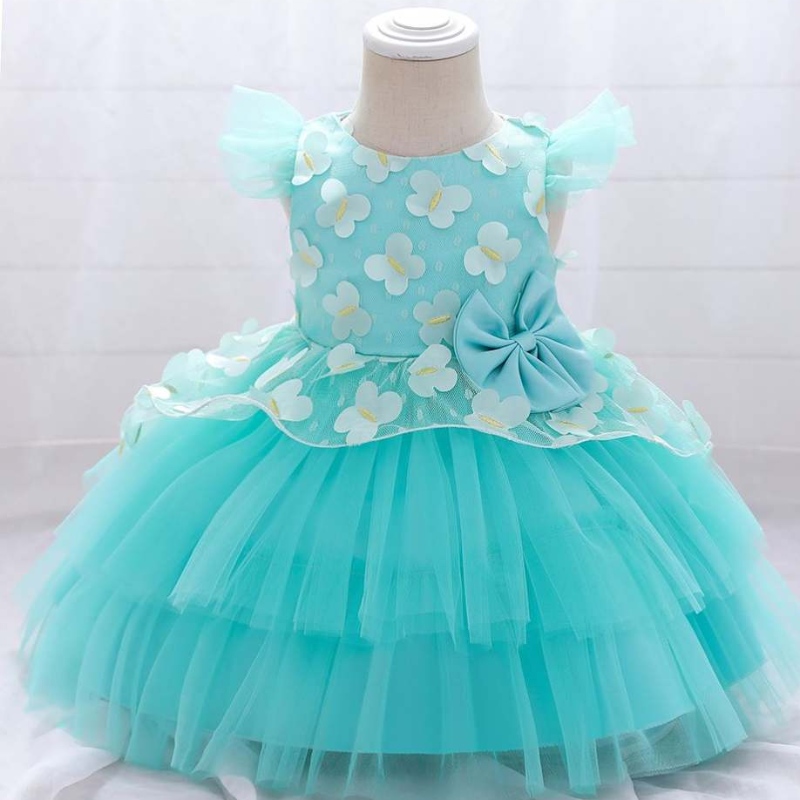 Baige Girls Moderns Girl Girl Sweet Ruffle Princess Little Fete Bănuți Frumos First Communion Rochie L1991xz