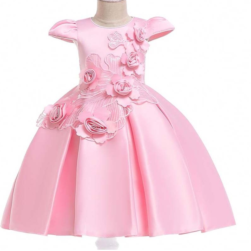 Baige New Fashion Flower Girl Dres Party Birthday Nunta Prințesa Copiii pentru fete pentru fete pentru copii Copii copii rochii pentru fete L5070