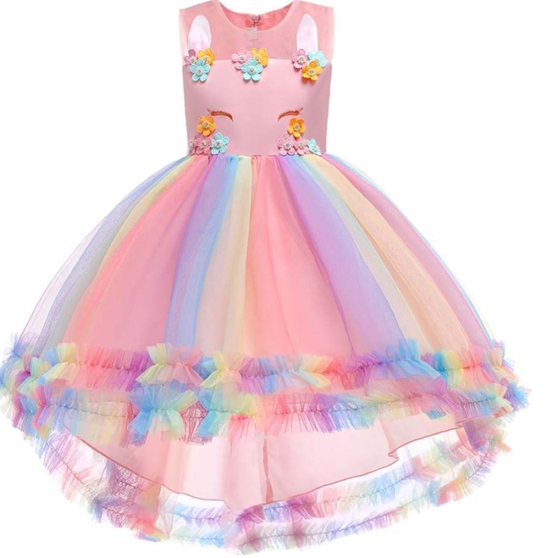 Rochie de fată cu flori 2021 Rochie de unicorn Prințesa unicornă de 3-12 ani denaștere