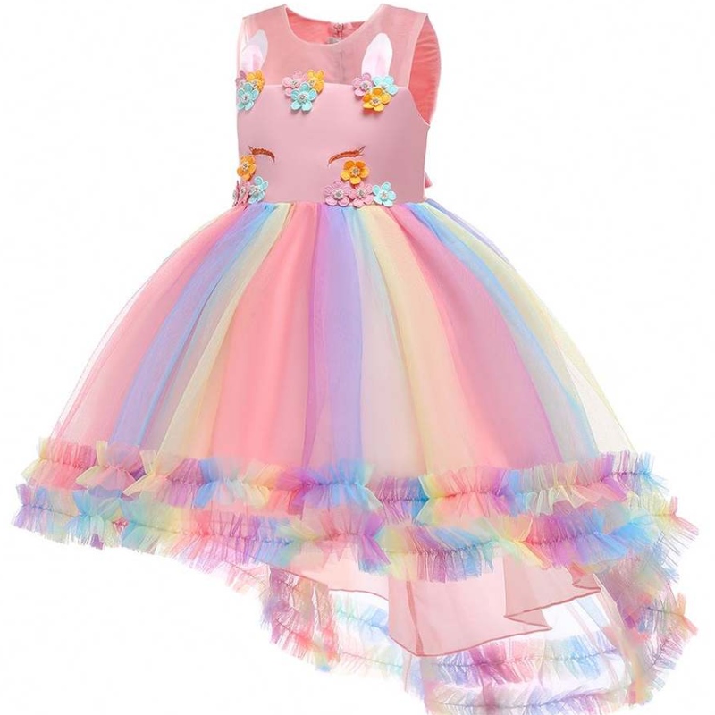 Rochie de fată cu flori 2021 Rochie de unicorn Prințesa unicornă de 3-12 ani denaștere