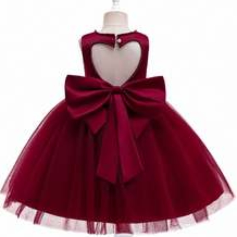 Baige New Fashion 6years Old Elegant Flower Girl Party Rochie V-Neck Back Birthday Rochii L5273