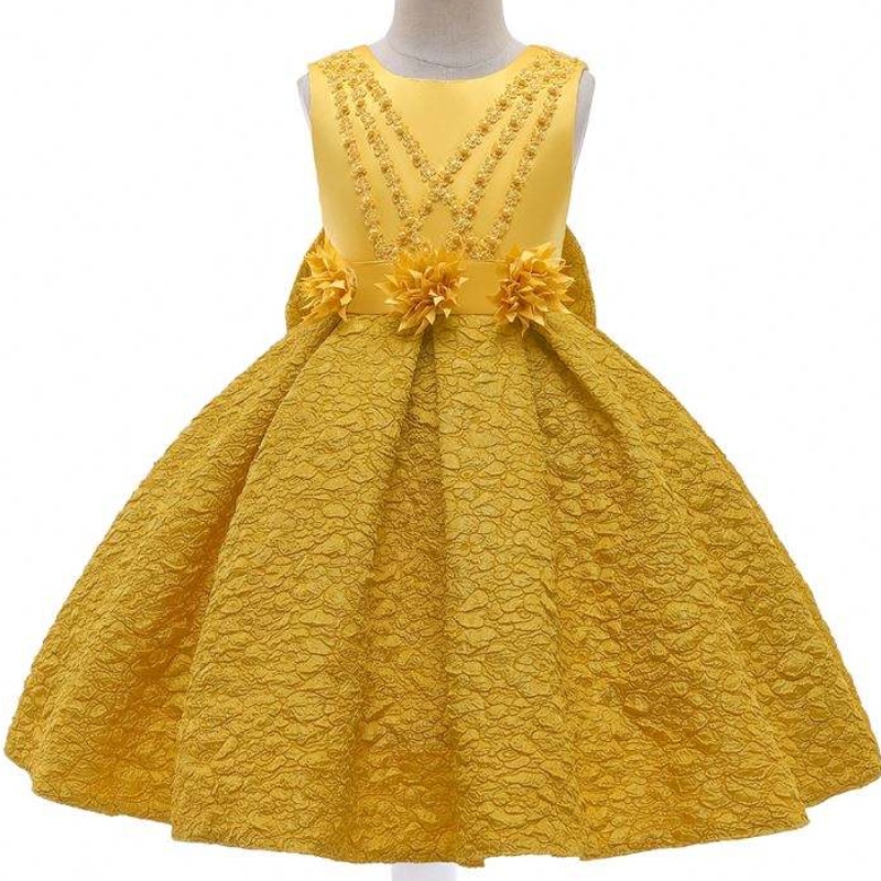 Baige New Girls \\ 'Rochii de mireasă pentru copii mici \\ Catwalk Princess Rochie de zi denaștere Rochie Ball L5252