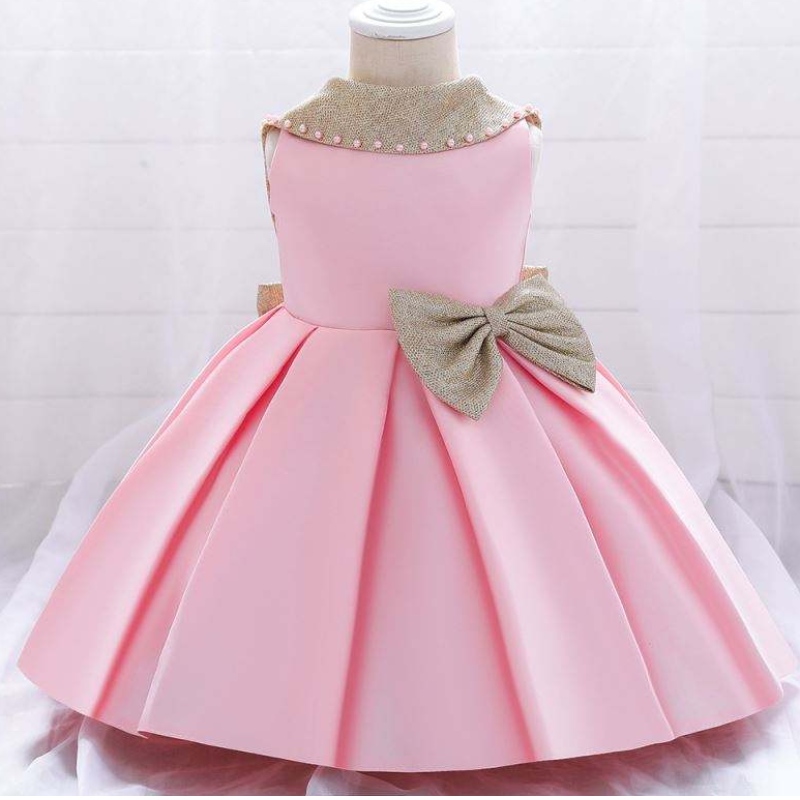 Baige Copii fără mâneci Petrecere de ziua denaștere purtați prințesă 0-6y Backless Baby Mini Girl Rochii L1986XZ