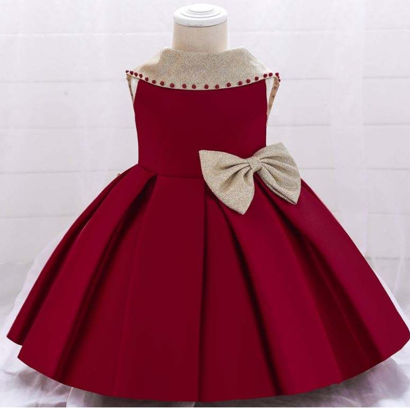 Baige Copii fără mâneci Petrecere de ziua denaștere purtați prințesă 0-6y Backless Baby Mini Girl Rochii L1986XZ