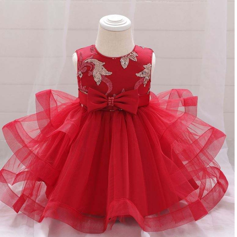 Noua sosire fetiță de rochie de mireasă puffy rochie de ziua denaștere purtare seara rochie de fete L1929xz
