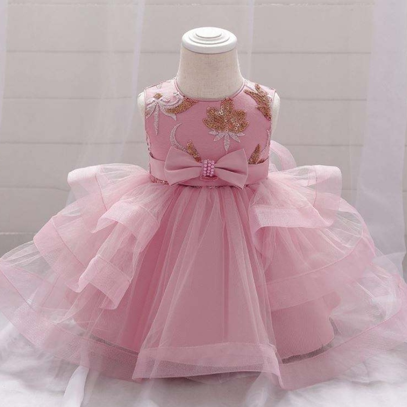 Noua sosire fetiță de rochie de mireasă puffy rochie de ziua denaștere purtare seara rochie de fete L1929xz