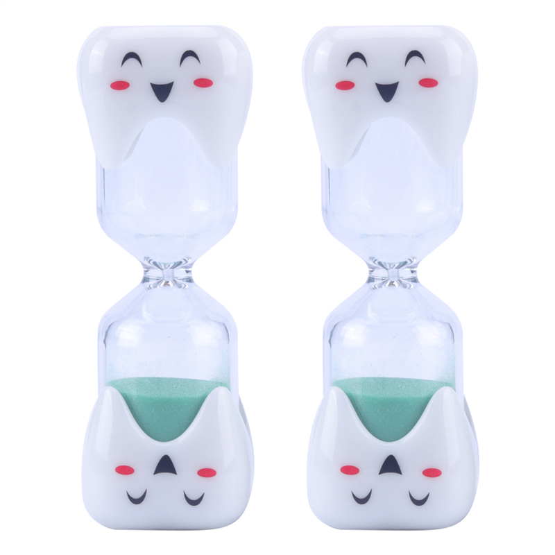 NOUĂ periaj creativ 2 minute 3 minute Ceas denisip pentru copii în formă de dinți clepsidră zâmbet de periaj cronometru de plastic de plastic