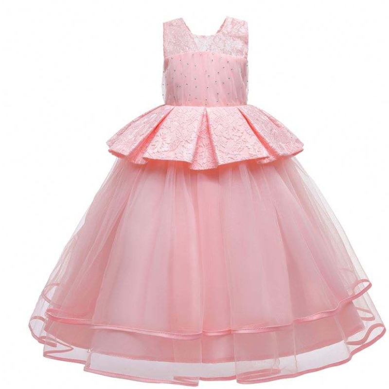 Baige Elegant Kids Rochie Long Fete Copii Prom Long Frock Rochii de seară Rochii de lux LP-275