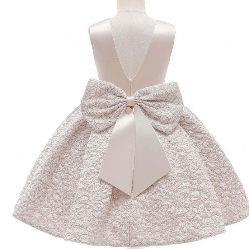 Baige Fashion Girls Pageant Princess Rochie cu flori Copii Rochii Ball Ball Rochii de petrecere din satin