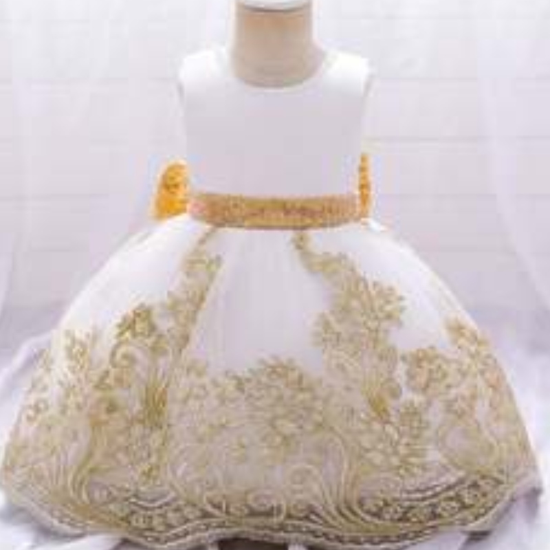 Baige Flower Flower Little Dot Pattern Satin Satin Design design pentru fete pentru fete