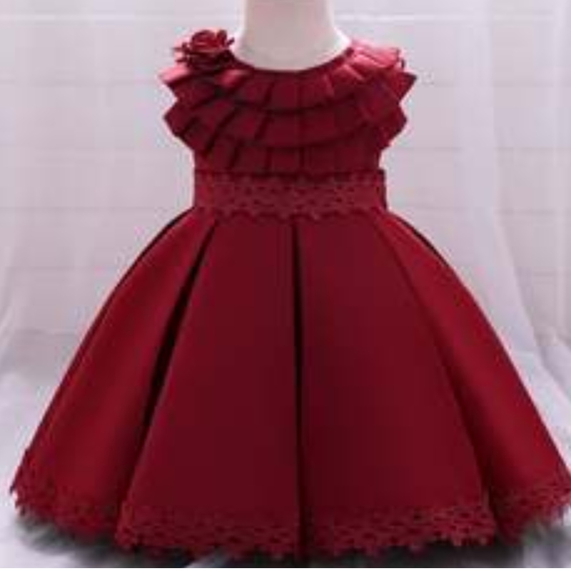 Baige New Fashion Children Rochie Ball Satin Party Satin Party Nunta Flower Flori Rochie L1976XZ