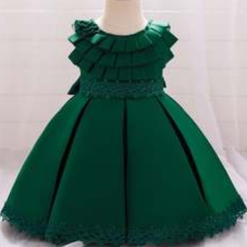 Baige New Fashion Children Rochie Ball Satin Party Satin Party Nunta Flower Flori Rochie L1976XZ